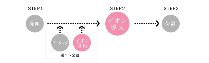 イオン導入のお手入れ手順